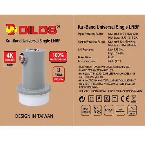 DILOS FS-414 BIG Universal Ku-Band DTH LNB DILOS FS-414 BIG Universal Ku-Band DTH LNB