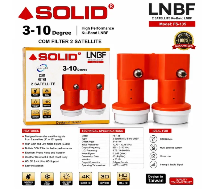Solid FS-135 Multi Satellite Ku-Band DTH LNB