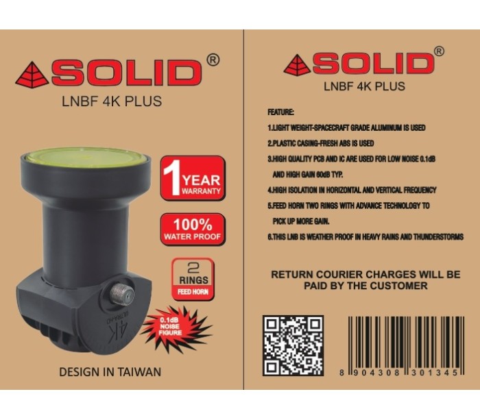 SOLID LNBF 4K PLUS Universal Ku-Band DTH LNB