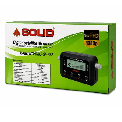 Solid SF-252 Digital Satellite dB Meter | Sat Finder | SOLID