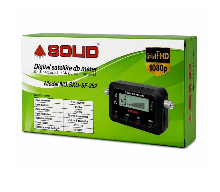 Solid SF-252 Digital Satellite dB Meter | Sat Finder | SOLID