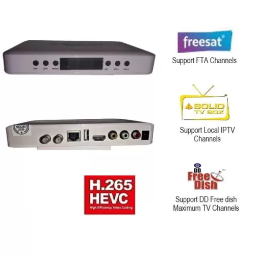 SOLID HDS2X-6165 H.265 10Bits HEVC  S2X FullHD FTA  Set-Top Box