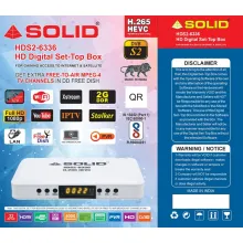 SOLID HDS2-6336 H.265 HEVC DVB-S2 Full HD Set Top Box for DD Free Dish & FTA Channels